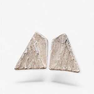 Pendientes de plata texturizada