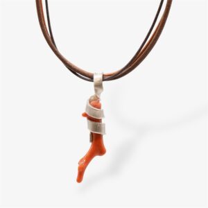 Penjoll de plata i branca de corall