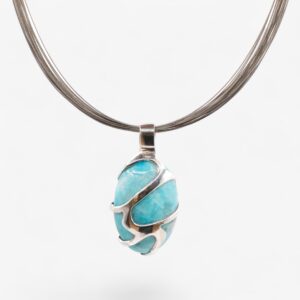 Colgante de plata y amazonita