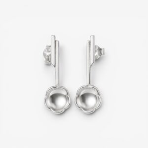 Arracades flor de plata